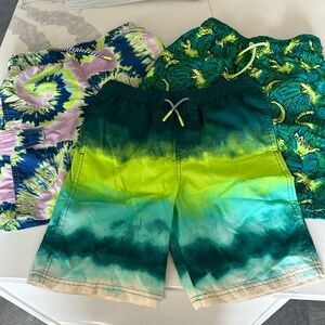 Lot of 3 Size M (8-10) Boys Swim Trunks - Cat & Jack
